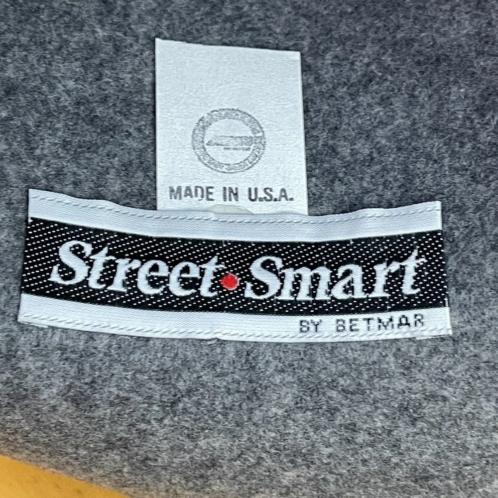 Street Smart Betmar Womens Hat Gray USA-Made Felt with Gold Emblem and Band‎